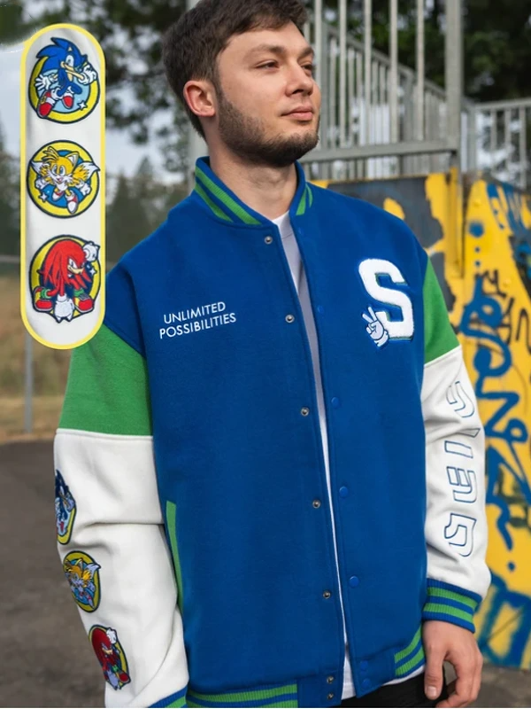Sonic the Hedgehog 35th Anniversary Varsity Jacket Sonic the Hedgehog 35th Anniversary Varsity Jacket