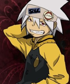 Soul Eater Evans Varsity Jacket Soul Eater Soul Evans Black and Yellow Jacket