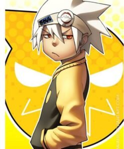 Soul Eater Evans Varsity Jacket Soul Eater Soul Evans Black Yellow Jacket