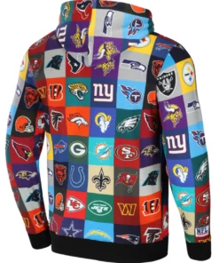 N-F-L All Teams Logo Grid Pullover Hoodie STARTER Men's NFL Player Grid Pullover Sweatshirt