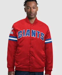 Giants x Starter Super Bowl XXI Satin Varsity Jacket Starter x Giants Super Bowl XXI Full Snap Varsity Jacket