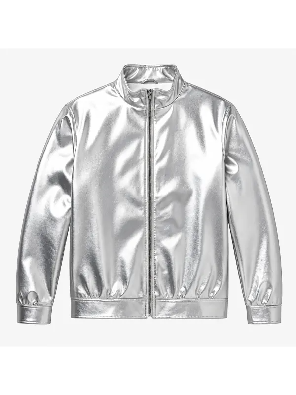 Street Fighter 50 Cent Leather Jacket Street Fighter 50 Cent Silver Jacket