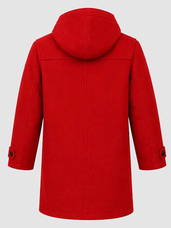 The Man with the Bag Arnold Schwarzenegger Santa Coat The Man with the Bag Arnold Schwarzenegger Hooded Coat