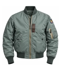 VisionQuest Thomas Flight Bomber Jacket Thomas VisionQuest Grey Bomber Jacket