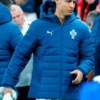 Adidas Tennessee Volunteers Satin Jacket UEFA Nations League Cristiano Ronaldo Portugal Puffer Jacket