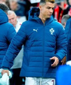 UEFA Nations League Cristiano Ronaldo Portugal Puffer Jacket