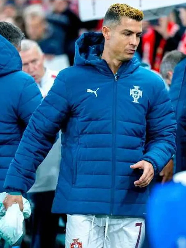 UEFA Nations League Cristiano Ronaldo Portugal Puffer Jacket UEFA Nations League Cristiano Ronaldo Portugal Puffer Jacket