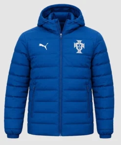 UEFA Nations League Puma Blue Hooded Puffer Jacket