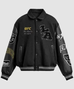UFC 331 Full-Snap Varsity Jacket UFC 331 Full-Snap Black Jacket