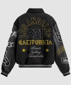 UFC 331 Full-Snap Varsity Jacket UFC 331 Full-Snap Lettermen Jacket