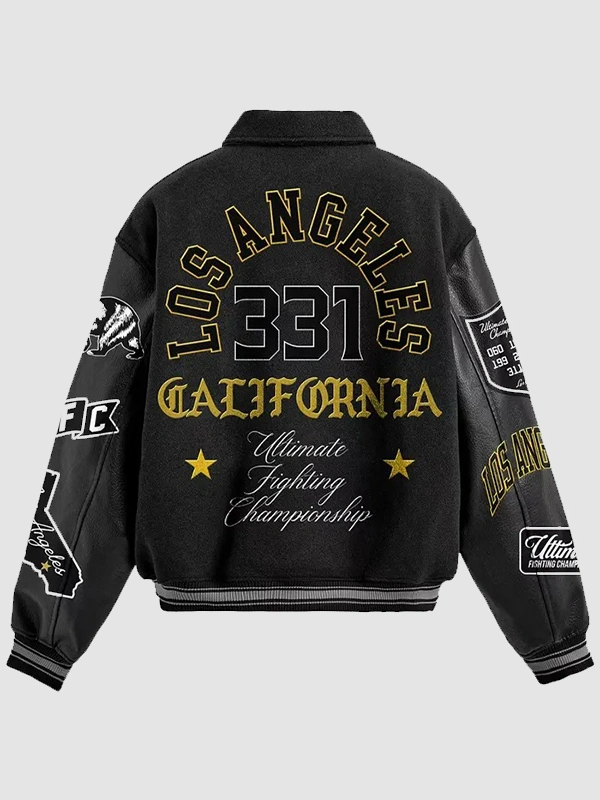 UFC 331 Full-Snap Varsity Jacket UFC 331 Full-Snap Lettermen Jacket