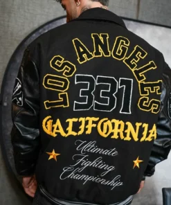 UFC 331 Full-Snap Varsity Jacket UFC 331 Full-Snap Varsity Jacket Black