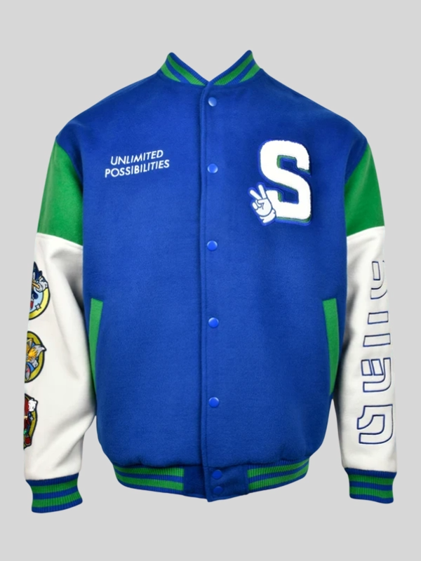 Sonic the Hedgehog 35th Anniversary Varsity Jacket unlimited possibilities Sonic the Hedgehog 35th Anniversary Varsity Jacket