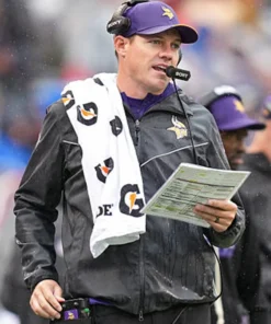 Vikings 2026 Kevin O’Connell Black Hooded Jacket