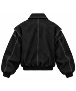 Women Oversized Bomber Jacket Women Oversized Bomber Jacket Black