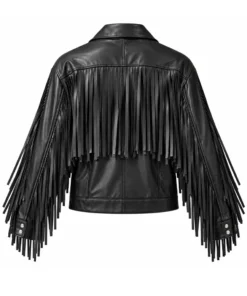 Women’s Leather Fringe Biker Jacket Women’s Black Leather Fringe Biker Jacket