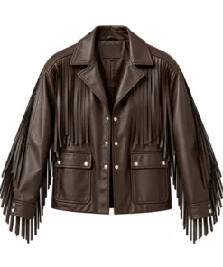 Women’s Leather Fringe Biker Jacket Women’s Brown Leather Fringe Biker Jacket