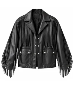 Women’s Leather Fringe Biker Jacket