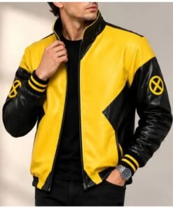 X-MEN INSPIRED YELLOW MUTANT LEATHER JACKET | COMIC BOOK COSPLAY JACKET
